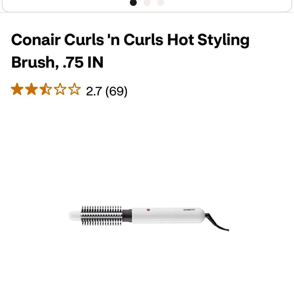 NWT CONAIR Instant Heat 1/4 Inch Styling Brush